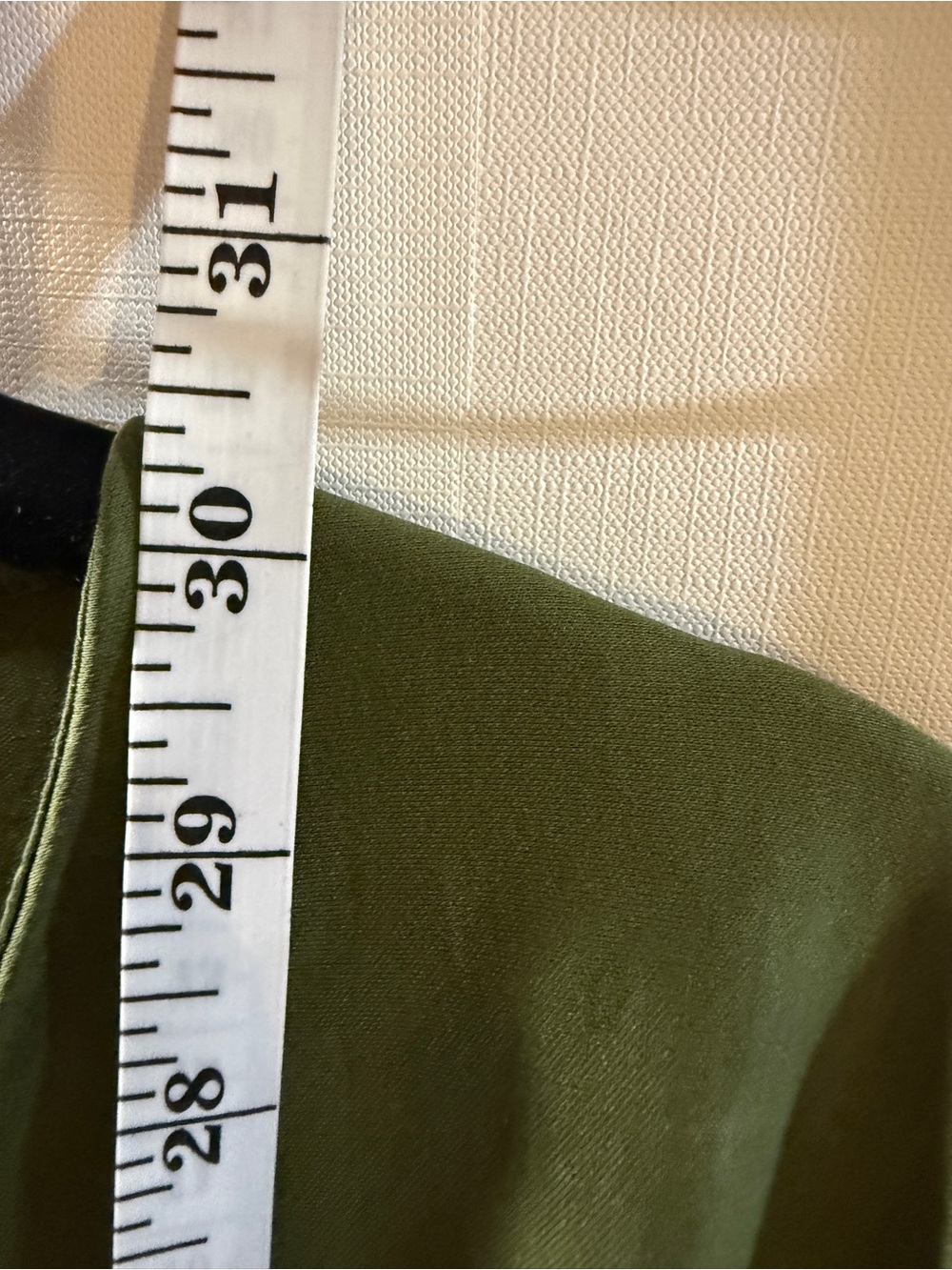 COS Olive Green Asymmetric Draped Tunic Top Size L 100% Cotton Made Portugal - Picture 6 of 6